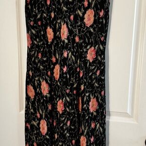Charter Club Black Floral Maxi Dress